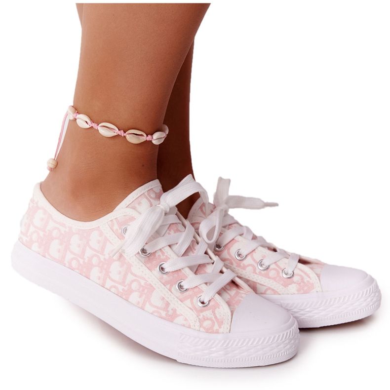 PS1 Damen Logged Sneakers Weiß-Rosa Day Off