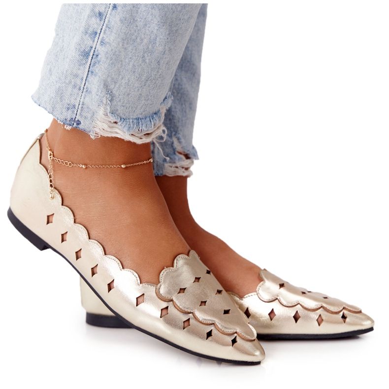 Durchbrochene Loafer für Damen Lu Boo Golden