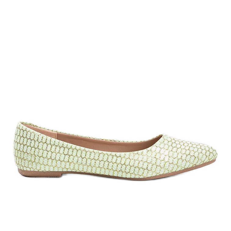 Grüne, glänzende Rios Ballerinas