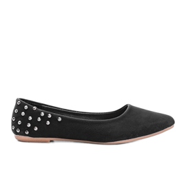 Schwarze matte Ballerinas mit Nieten Doyer St.