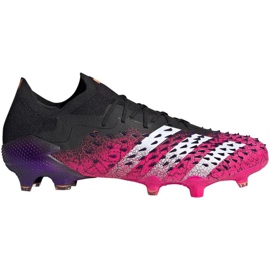 Adidas Predator Freak.1 L Fg M FW7244 Fußballschuhe weiß, schwarz, pink schwarz
