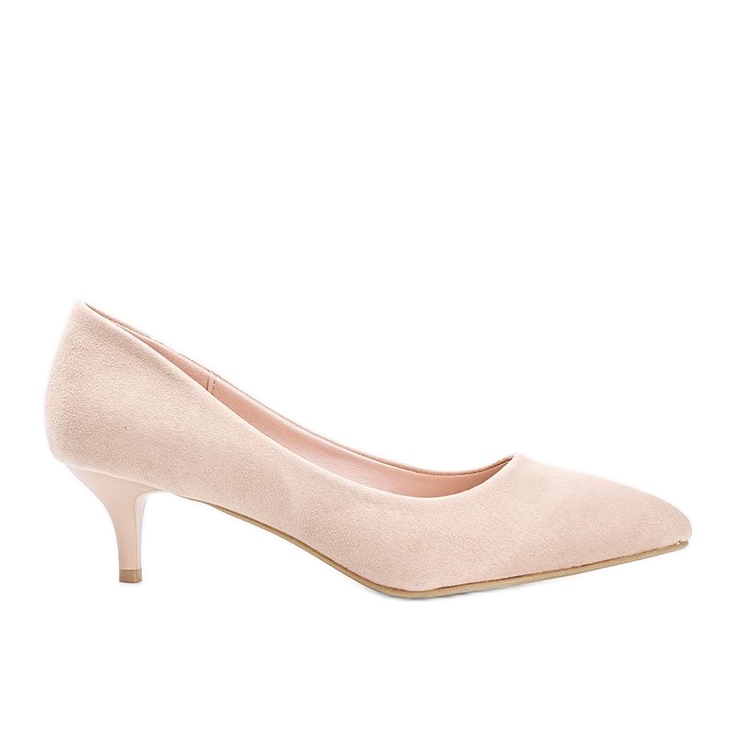 Beige Pumps auf dem Like you Low Heel