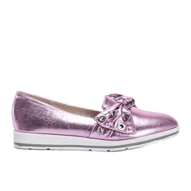 Metallic-Pink-Loafer Mit dir rosa