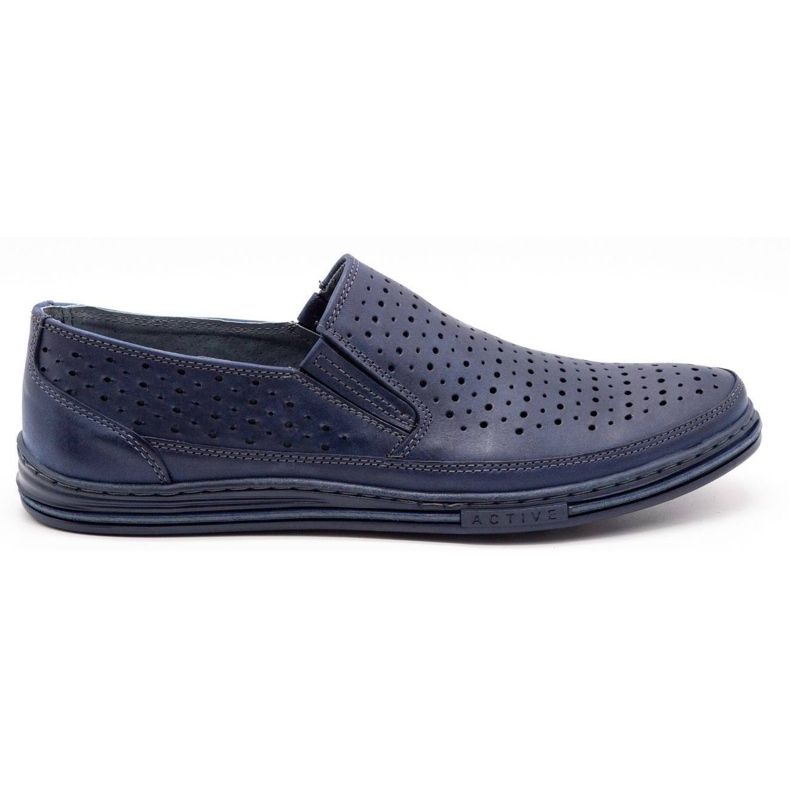 Polbut Durchbrochene Herrenschuhe 2107P marineblau navy blau