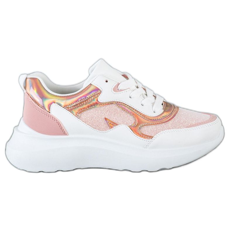Sweet Shoes Sneakers mit Glitzer weiß rosa