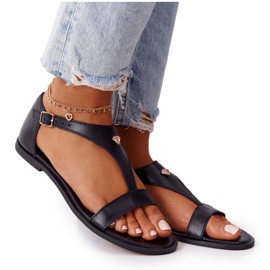 Damen Ledersandalen Nicole 2648 Schwarz