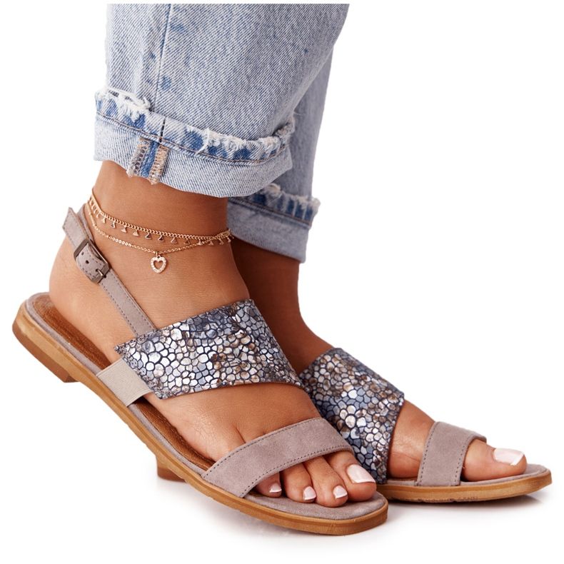 Ledersandalen Maciejka 05167-10 Dunkelbeige mehrfarbig