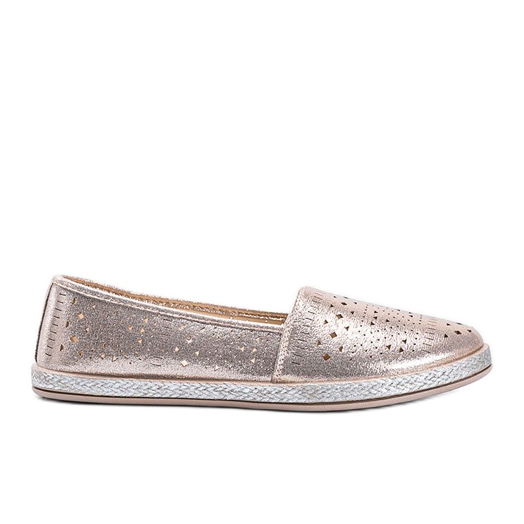 Winnie Gold durchbrochene Espadrilles golden