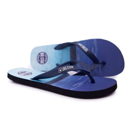 Herren Hausschuhe Flip-Flops Big Star DD174672 Blau
