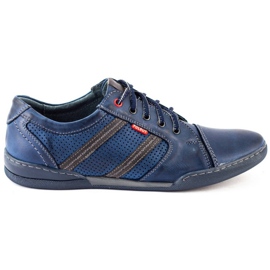 Polbut Herren Freizeitschuhe R3 Perforation Navy Blue marineblau