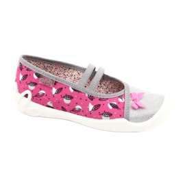 Befado Kinderschuhe 116Y288 rosa silber- grau