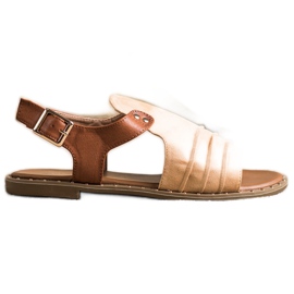 Geschlossene VINCEZA Sandalen beige braun