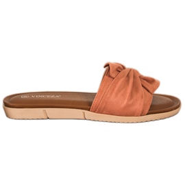 VINCEZA Wildleder Hausschuhe orange