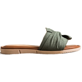 VINCEZA Wildleder Hausschuhe grün