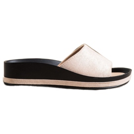 Lässige VINCEZA Hausschuhe beige