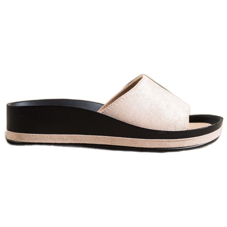 Lässige VINCEZA Hausschuhe beige