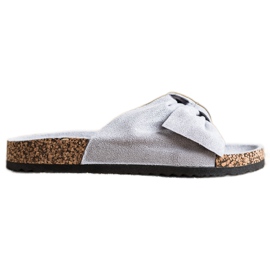 Bequeme lässige VINCEZA Hausschuhe grau