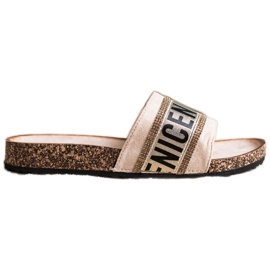 Mode Vinceza Hausschuhe beige