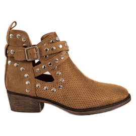 Seastar Durchbrochene Stiefeletten mit Schnalle braun