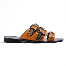 Seastar Stilvolle Hausschuhe mit Schnallen braun