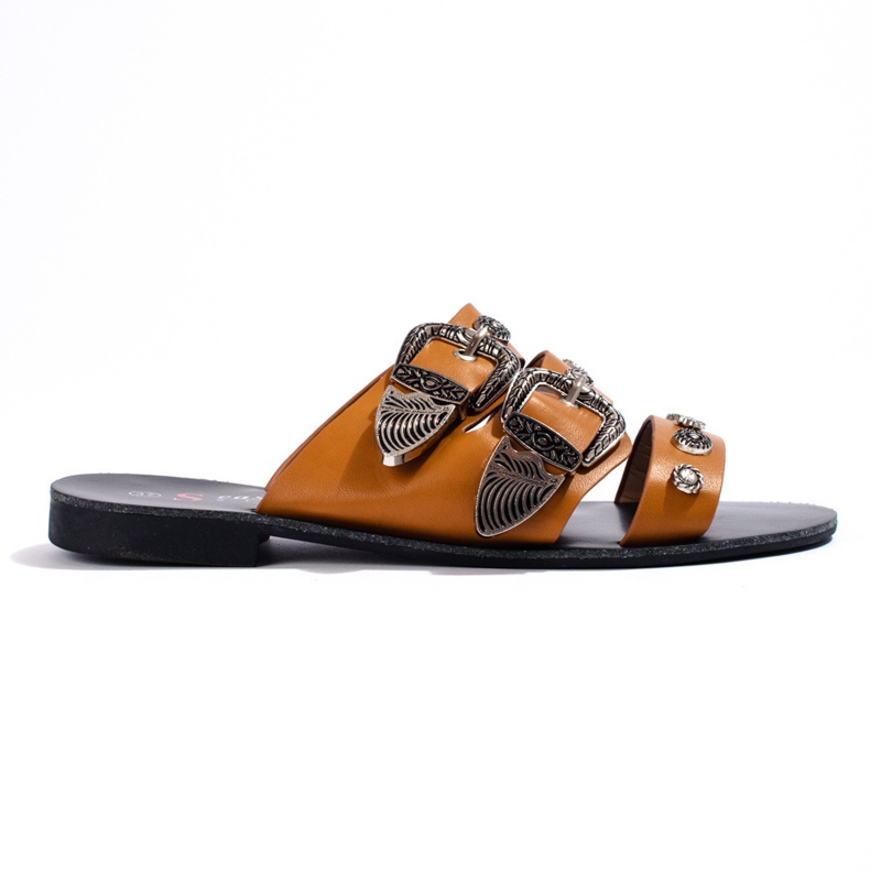 Seastar Stilvolle Hausschuhe mit Schnallen braun