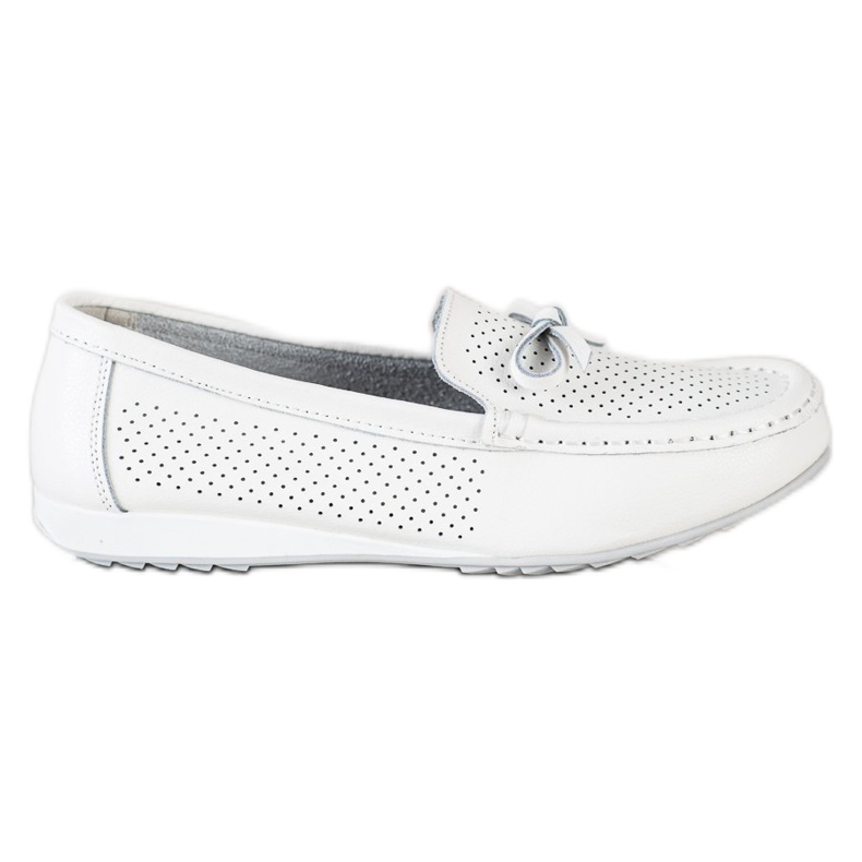 Goodin Lederschuhe mit Schleife weiß