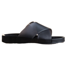 SHELOVET Modische Gummipantoffeln schwarz