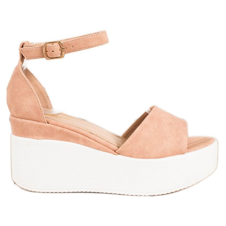 Comer Leichte Sandalen auf der Plattform beige