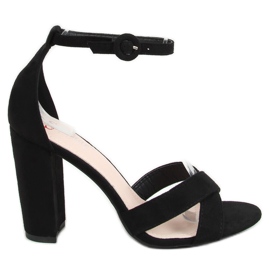 Schwarze Sandalen am Pfosten TU133P Schwarz