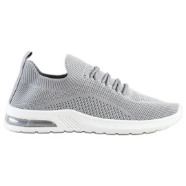 Diamantique Graue Sportschuhe