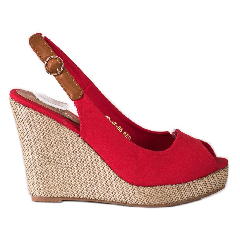 Goodin Hochhackige Sandalen rot