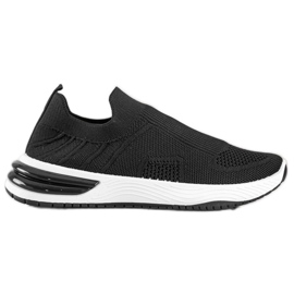 SHELOVET Durchbrochene Slip-On-Sneakers schwarz