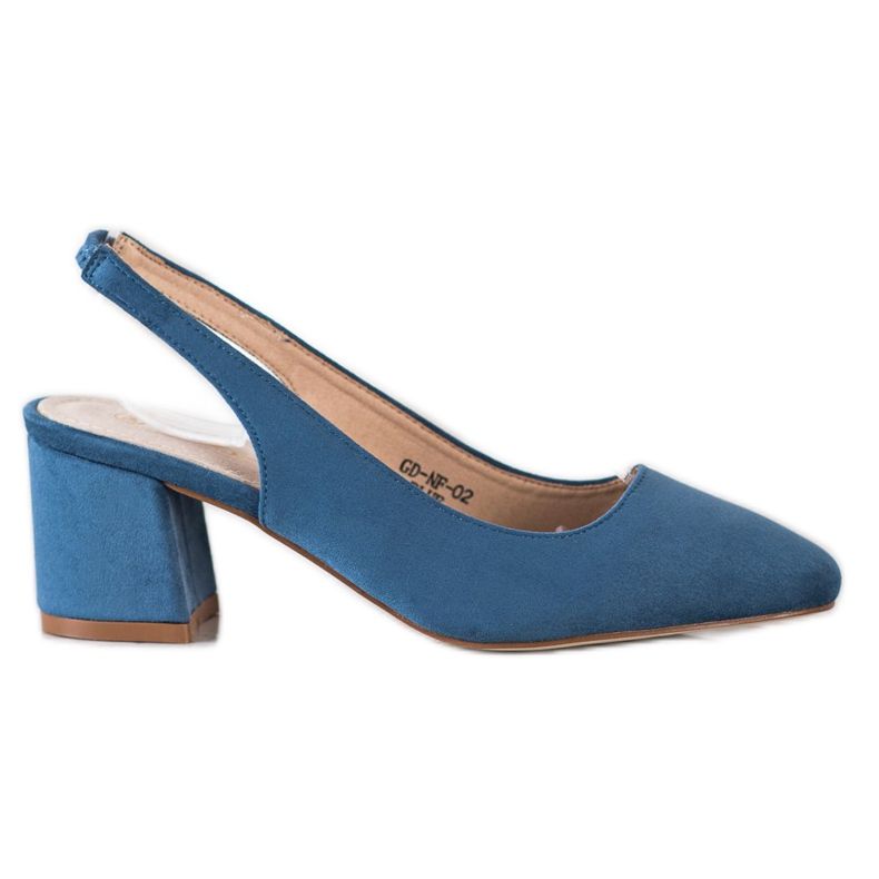 Goodin Slip-On-Pumps mit freiliegender Ferse blau