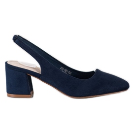 Goodin Slip-On-Pumps mit freiliegender Ferse marineblau blau