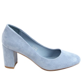 Pumps runde Zehen blau LL-239P Blau