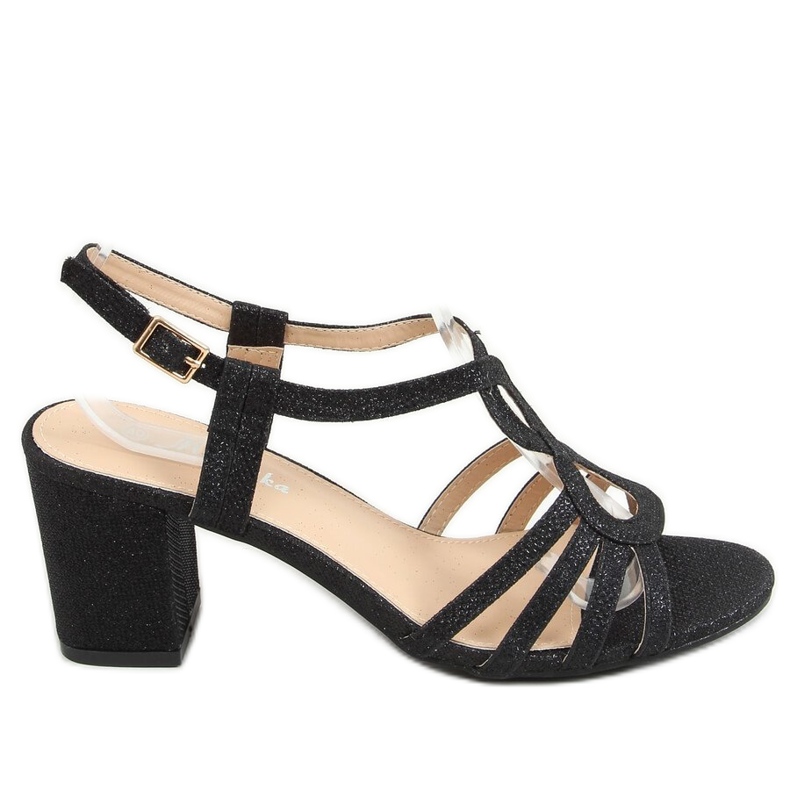 Schwarze Sandalen mit hohen Absätzen A3083 Black