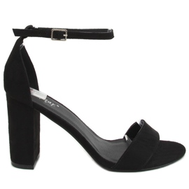 Schwarze Sandalen am Pfosten AF03P Schwarz