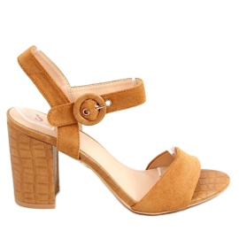 Camel Sandalen mit hohen Absätzen SL1008P Camel braun mehrfarbig