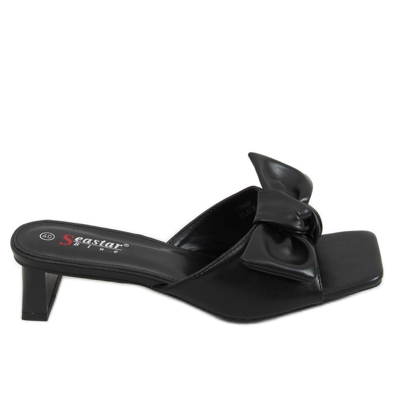 Schwarze Designer-Heels T388P Schwarz