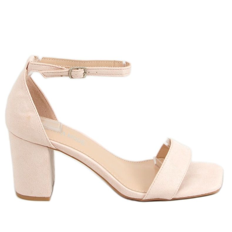 Sandalen auf High Heels beige QL-169 Beige