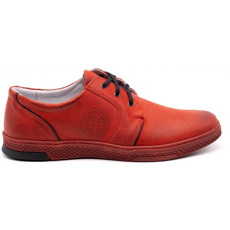 Joker Herren Leder Freizeitschuhe 322/2 rot