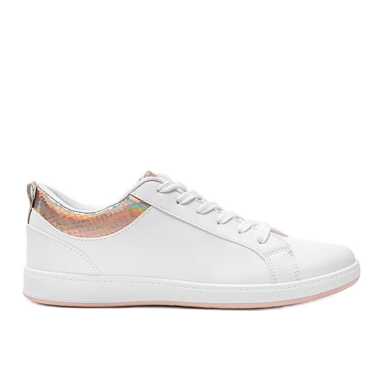 Holographische Sneaker Madalynn in Weiß und Gold