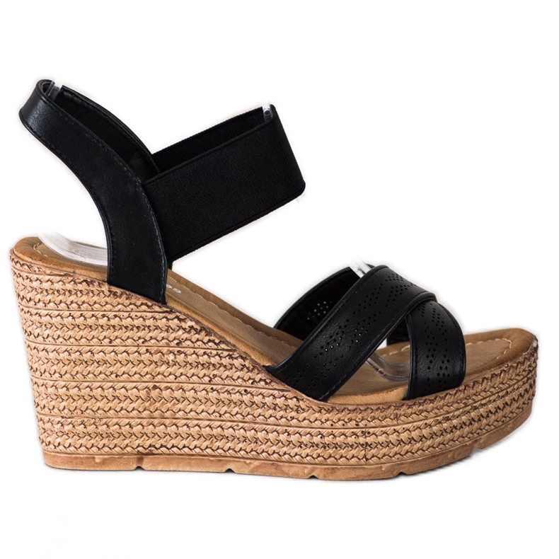 Sea Elves Leichte Sandalen zum Hineinschlüpfen schwarz