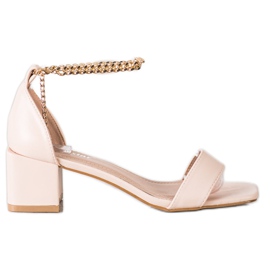 Seastar Sandalen mit dekorativer Kette beige golden