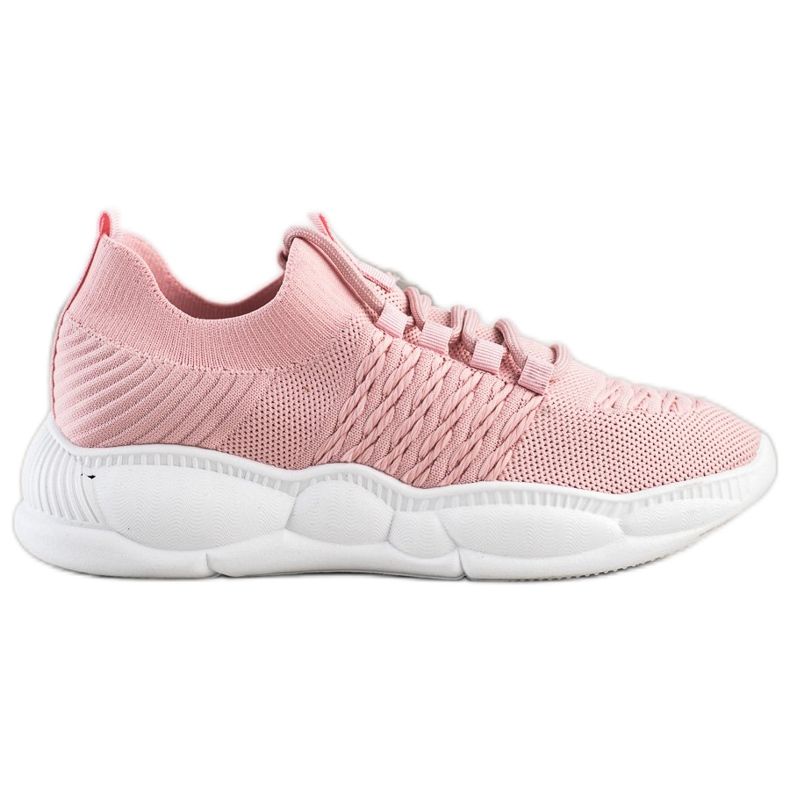 SHELOVET Klassische Textil-Sneaker rosa