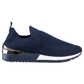 Renda Marineblaue Sneakers mit Lochmuster