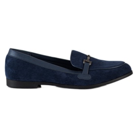 Coura Mokassins mit Ornament navy blau