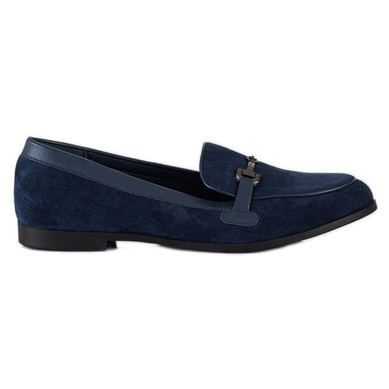 Coura Mokassins mit Ornament navy blau