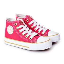 Hohe Sneakers für Kinder mit Reißverschluss Big Star HH374137 Rosa