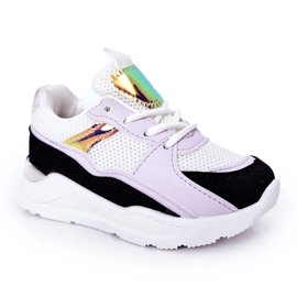 Kinder Sportschuhe Sneakers Schwarz-Violett Game Time weiß